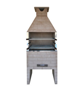 Churrasqueira Pré-Moldado Concreto Refratário Estilo 74cm 17 peças Atacadão Lazer